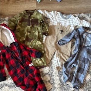 Carter's Red and Black Checkered Baby Hoodie